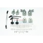 ALUMINUM FRONT C-HUBS+KNUCKLE ARMS+SPINDLE GEAR+CVD+STEERING LINK -61PC SET--TRX4H100F