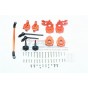 ALUMINUM FRONT C-HUBS+KNUCKLE ARMS+SPINDLE GEAR+CVD+STEERING LINK -61PC SET--TRX4H100F