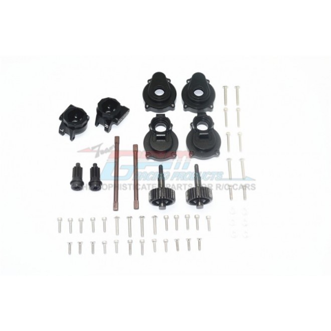 ALUMINUM REAR GEAR BOX MOUNTS+KNUCKLE ARMS+SPINDLE GEAR+REAR AXLE SHAFT -54PC SET--TRX4H100R