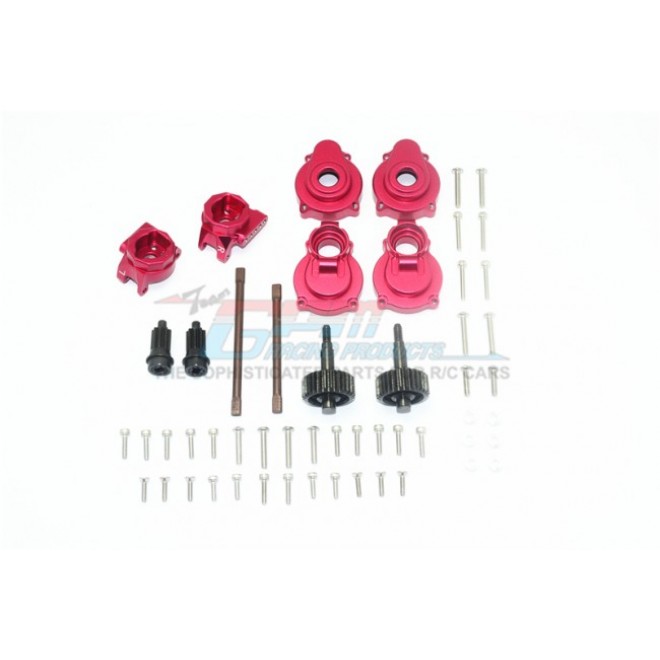 ALUMINUM REAR GEAR BOX MOUNTS+KNUCKLE ARMS+SPINDLE GEAR+REAR AXLE SHAFT -54PC SET--TRX4H100R