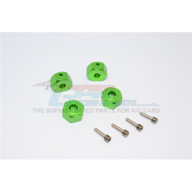 ALUMINIUM HEX ADAPTER(12MMx7MM)-4PCS SET--GM010/12X7