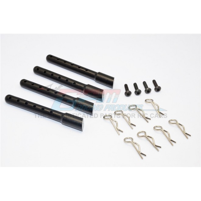 ALUMINIUM FRONT+REAR BODY POST WITH CLIPS - 1SET--GM201FR