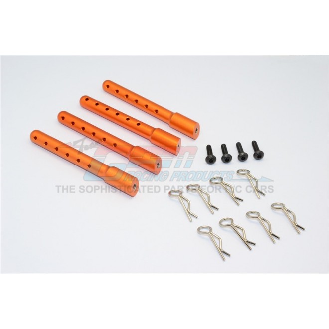 ALUMINIUM FRONT+REAR BODY POST WITH CLIPS - 1SET--GM201FR