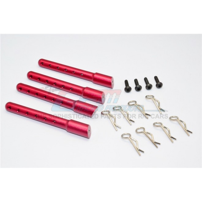 ALUMINIUM FRONT+REAR BODY POST WITH CLIPS - 1SET--GM201FR