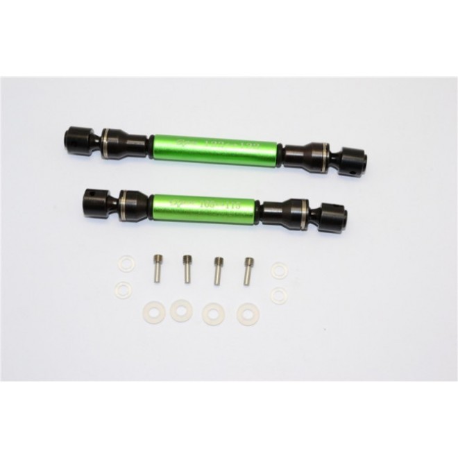 STEEL+ALUMINIUM FRONT & REAR MAIN DRIVE SHAFT (F:122MM-132MM, R:105MM-115MM) - 2PCS SETSET--GM237SA