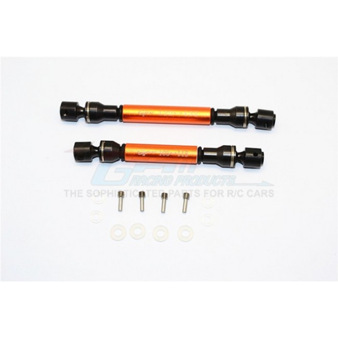 STEEL+ALUMINIUM FRONT & REAR MAIN DRIVE SHAFT (F:122MM-132MM, R:105MM-115MM) - 2PCS SETSET--GM237SA