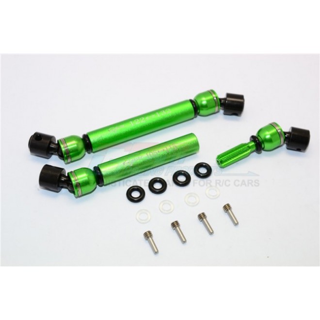 STEEL+ALUMINIUM FRONT & REAR MAIN DRIVE SHAFT (F:122MM-132MM, R:105MM-115MM) - 2PCS SETSET--GM237SAA