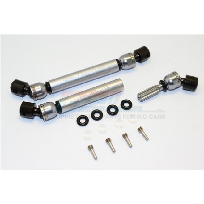 STEEL+ALUMINIUM FRONT & REAR MAIN DRIVE SHAFT (F:122MM-132MM, R:105MM-115MM) - 2PCS SETSET--GM237SAA