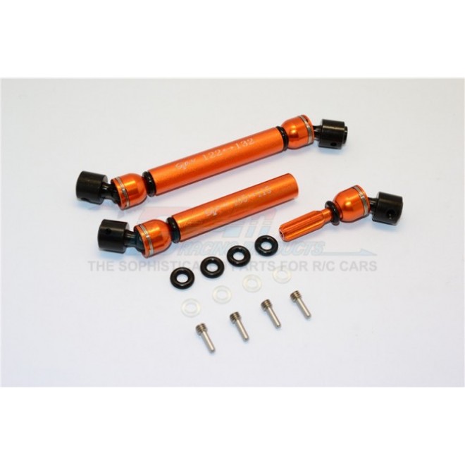 STEEL+ALUMINIUM FRONT & REAR MAIN DRIVE SHAFT (F:122MM-132MM, R:105MM-115MM) - 2PCS SETSET--GM237SAA