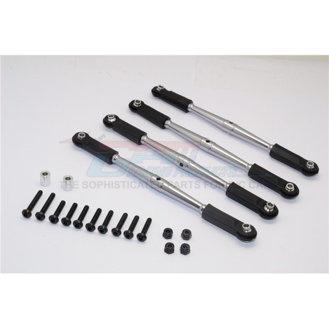 ALUMINIUM FRONT+REAR ANTI-THREAD LINK PARTS (310MM WHEELBASE) - 4PCS SET--CK049FR310