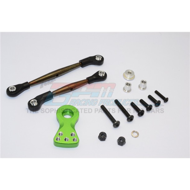 SPRING STEEL MODIFIED ANTI-THREAD STEERING TIE ROD WITH SERVO HORN - 1SET--LB160STM