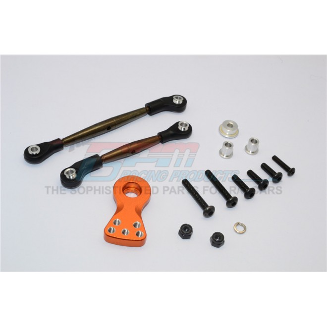 SPRING STEEL MODIFIED ANTI-THREAD STEERING TIE ROD WITH SERVO HORN - 1SET--LB160STM