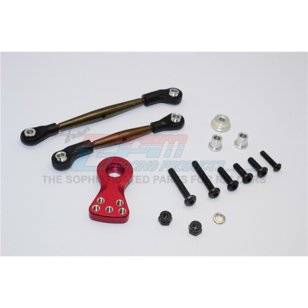 SPRING STEEL MODIFIED ANTI-THREAD STEERING TIE ROD WITH SERVO HORN - 1SET--LB160STM