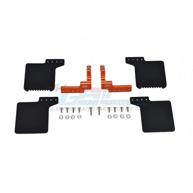 SCALE ACCESSORIES: REAR MUD FLAP FOR SCX0 III JEEP -24PC SET--SCX3ZSP10R