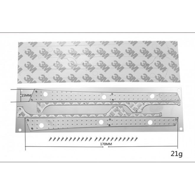 SCALE ACCESSORIES: STAINLESS STEEL SLIP PROOF TREAD FOR SCX10 III  JEEP-25PC SET--SCX3ZSP2