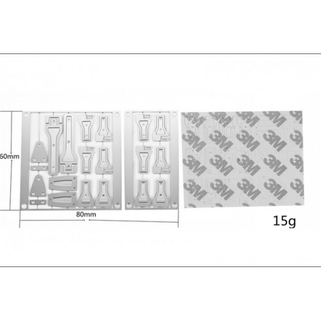 SCALE ACCESSORIES: STAINLESS STEEL DOOR HINGES FOR TRX-4 DEFENDER -26PC SET--SCX3ZSP3