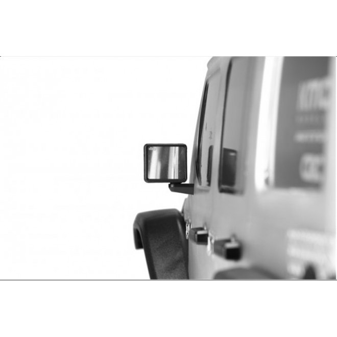 SCALE ACCESSORIES: SCX10 III JEEP METAL REFLECTIVE CAR SIDE REARVIEW MIRROR - 4PC SET--SCX3ZSP4