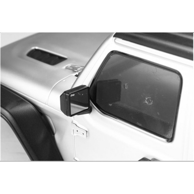 SCALE ACCESSORIES: SCX10 III JEEP METAL REFLECTIVE CAR SIDE REARVIEW MIRROR - 4PC SET--SCX3ZSP4