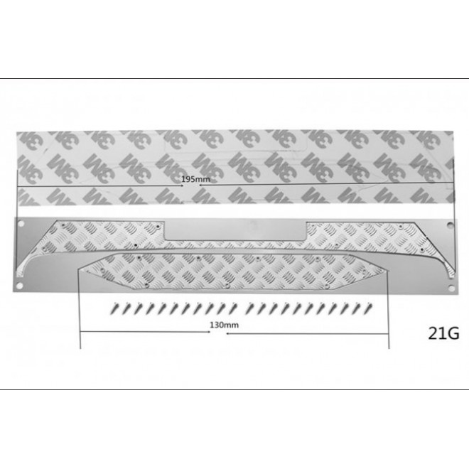 SCALE ACCESSORIES:STAINLESS STEEL SLIP PROOF TREAD FOR SCX10 III JEEP FRONT& REAR BUMPER-24PC SET--SCX3ZSP5