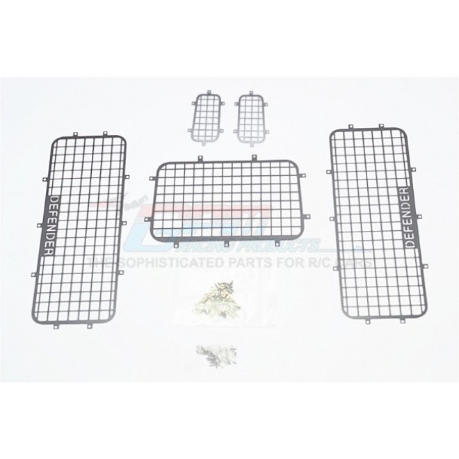 SCALE ACCESSORIES: ALUMINUM WINDOW GUARD FOR TRX 4 DEFENDER -101PC SET--TRX4ZSP12