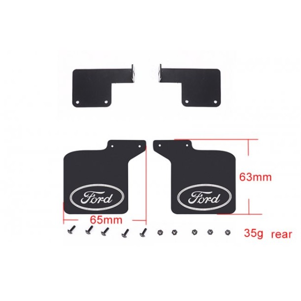 SCALE ACCESSORIES: MUD FLAP FOR TRX 4 FORD BRONCO -28PC SET--TRX4ZSP65A