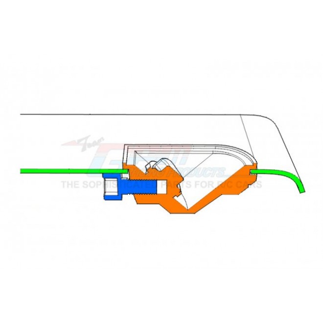 TRX 4 SLA FUEL TANK OPENING-1PC SET--TRX4ZSP7