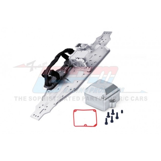 ALUMINUM 7075-T6 CHASSIS PLATE WITH SERVO MOUNT+BATTERY COMPARTMENT+MOTOR BASE--SLE1612638C