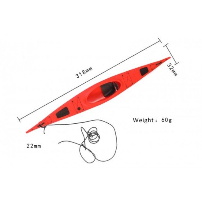 SCALE ACCESSORIES: CANOE WITH ACCESSORIES -14PC SET--ZSP033A