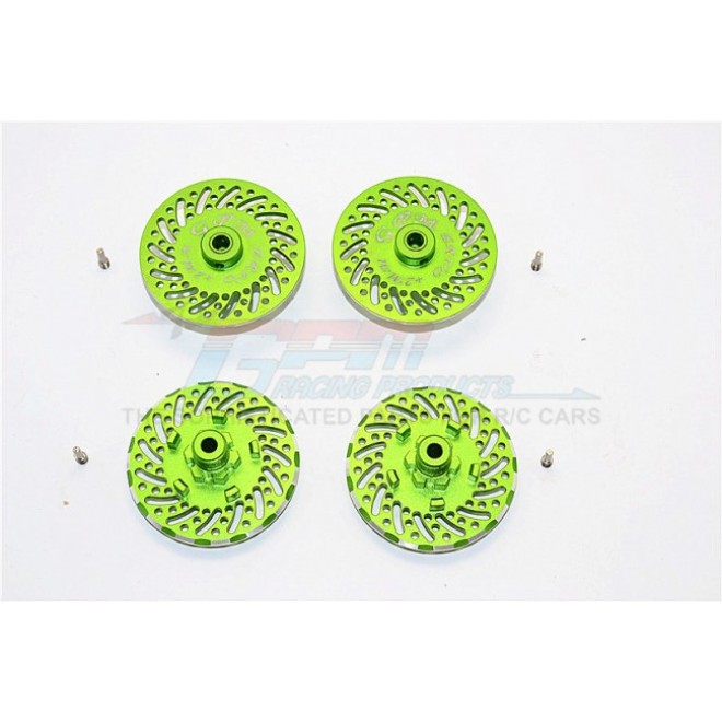 ALUMINIUM WHEEL HEX CLAW +2MM WITH BRAKE DISK-4PCS SET--ER0062MM/4