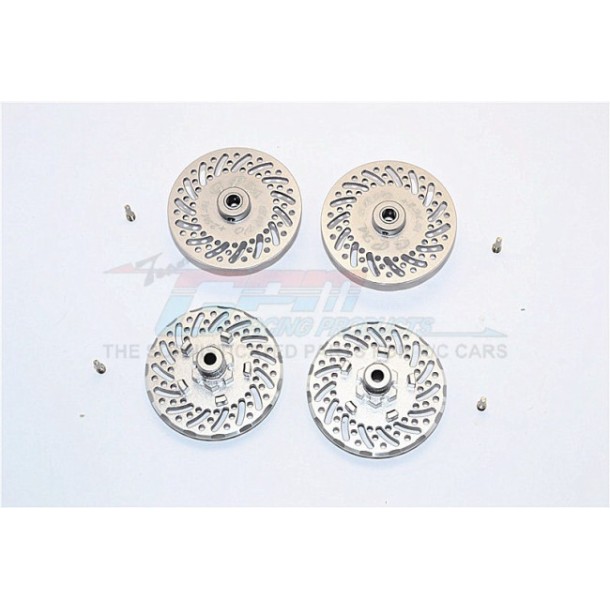 ALUMINIUM WHEEL HEX CLAW +2MM WITH BRAKE DISK-4PCS SET--ER0062MM/4