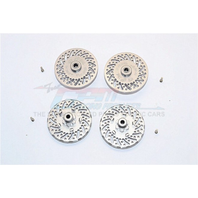 ALUMINIUM WHEEL HEX CLAW +2MM WITH BRAKE DISK-4PCS SET--ER0062MM/4