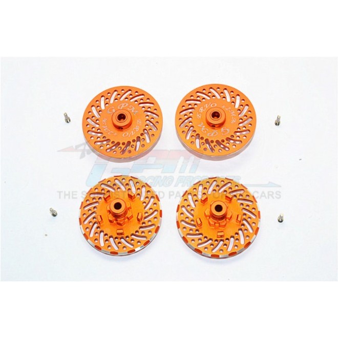 ALUMINIUM WHEEL HEX CLAW +2MM WITH BRAKE DISK-4PCS SET--ER0062MM/4