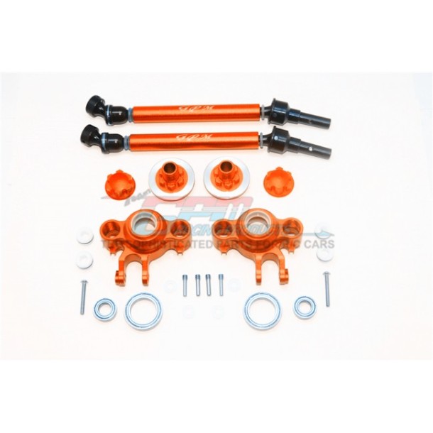 ALUMINUM UPGRADE SET (CVD, FRONT/REAR KNUCKLE ARMS, WHEEL HEX CLAW+WHEEL LOCK) -26PC SET--ER100