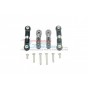 ALUMINUM 24T SERVO HORN WITH STAINLESS STEEL ADJUSTABLE TIE RODS-10PC SET--ER216024S