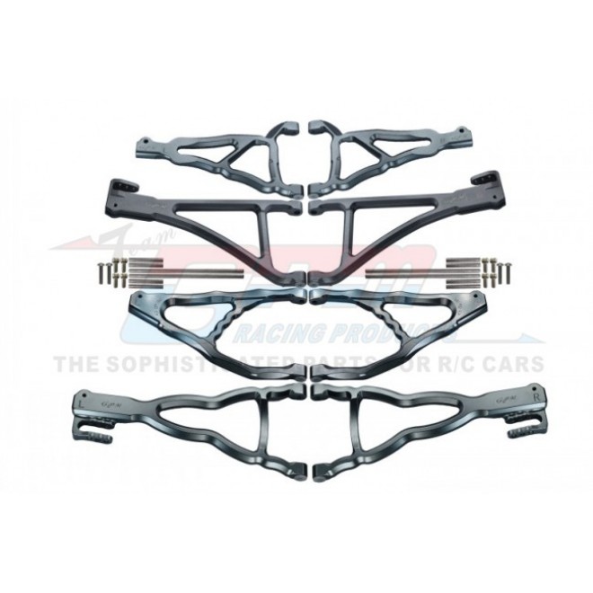 ALUMINIUM FRONT+REAR UPPER & LOWER SUSPENSION ARM (FOR E-REVO 560871, REVO, SUMMIT)--ER4567