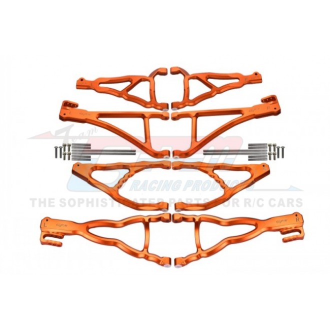 ALUMINIUM FRONT+REAR UPPER & LOWER SUSPENSION ARM (FOR E-REVO 560871, REVO, SUMMIT)--ER4567