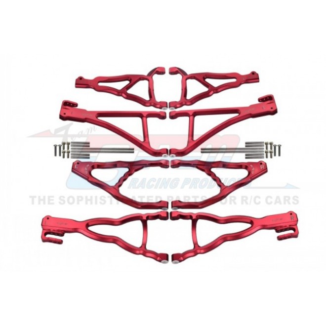 ALUMINIUM FRONT+REAR UPPER & LOWER SUSPENSION ARM (FOR E-REVO 560871, REVO, SUMMIT)--ER4567