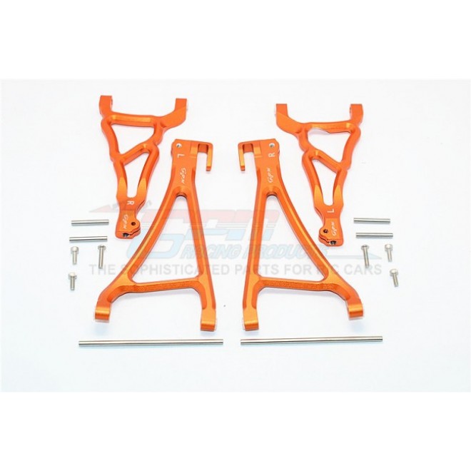 ALUMINIUM FRONT UPPER & LOWER SUSPENSION ARM - 4PCS SET (FOR E-REVO 560871, REVO, SUMMIT)--ER5455