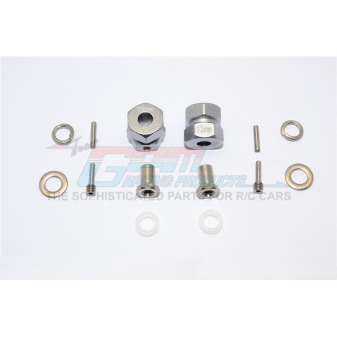 ALUMINIUM WHEEL HEX ADAPTER (INNER 5MM, OUTER 12MM, THICKNESS 13MM) - 2PCS SET--RR010/1213