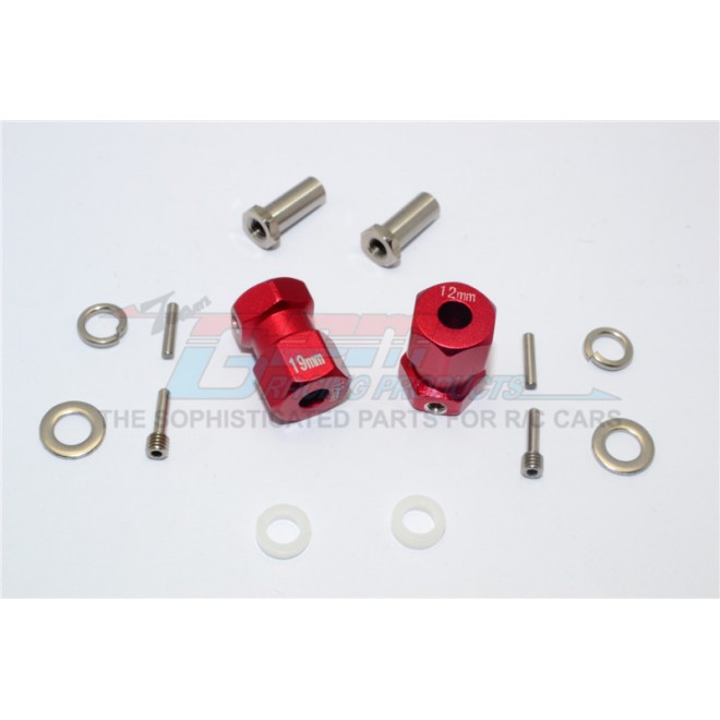 ALUMINIUM WHEEL HEX ADAPTER (INNER 5MM, OUTER 12MM, THICKNESS 19MM) - 2PCS SET--RR010/1219