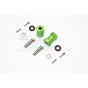 ALUMINIUM WHEEL HEX ADAPTERS 21MM WIDTH (USE FOR 4MM THREAD WHEEL SHAFT & 5MM HOLE WHEEL) - 1PR SET--RR010/215