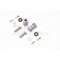 ALUMINIUM WHEEL HEX ADAPTERS 21MM WIDTH (USE FOR 4MM THREAD WHEEL SHAFT & 5MM HOLE WHEEL) - 1PR SET--RR010/215