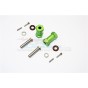 ALUMINIUM WHEEL HEX ADAPTERS 25MM WIDTH (USE FOR 4MM THREAD WHEEL SHAFT & 5MM HOLE WHEEL) - 1PR SET--RR010/255