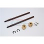 SPRING STEEL REAR DRIVE SHAFT (L98MM,  R102MM) WITH 11MM HEX ADAPTER FOR 5MM  WIDER - 2PCS SET--SW98102SR/+5