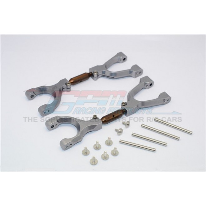 SPRING STEEL+ALUMINIUM FRONT/REAR ADJUSTABLE UPPER ARMS -1PR SET--TXM054SF/R