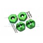 ALLOY HEX ADAPTER (12MMX7MM)-4PCS SET FOR AXIAL EXO,SCX10,WRAITH--AX010/12X7MM