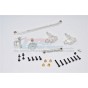 ALLOY FRONT C-HUB & FRONT KNUCKLE ARM (TOE-IN 5 DEGREE) & SCX160 TIE ROD  - 6PCS SET--SCX019021/5D