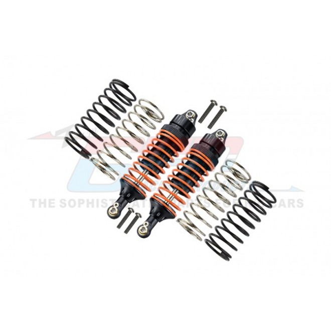 ALLOY FRONT ADJUSTABLE SPRING DAMPER  WITH ALLOY BALL TOP&BALL ENDS-1PR SET  (1.3MM,1.5MM,1.7MM COIL SPRING & 4MM  THICK SHAFT)--SLA087F