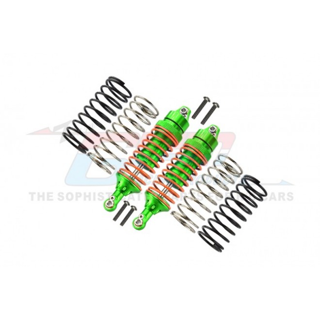 ALLOY FRONT ADJUSTABLE SPRING DAMPER  WITH ALLOY BALL TOP&BALL ENDS-1PR SET  (1.3MM,1.5MM,1.7MM COIL SPRING & 4MM  THICK SHAFT)--SLA087F