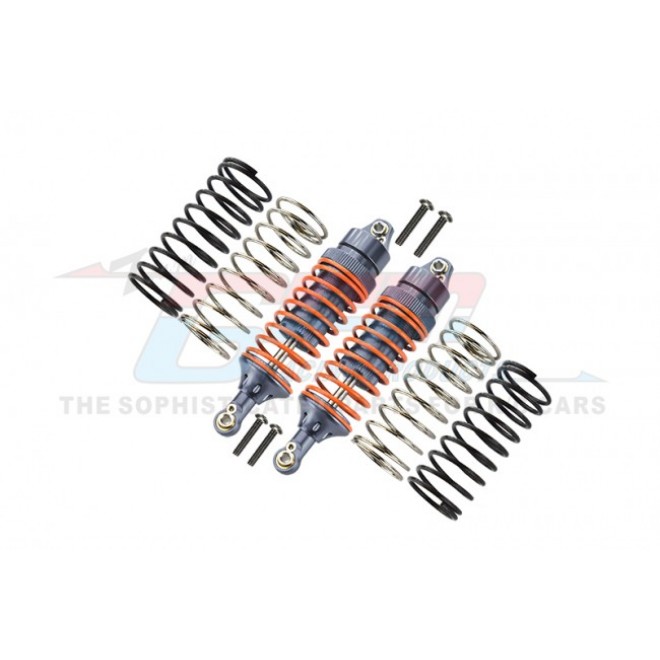 ALLOY FRONT ADJUSTABLE SPRING DAMPER  WITH ALLOY BALL TOP&BALL ENDS-1PR SET  (1.3MM,1.5MM,1.7MM COIL SPRING & 4MM  THICK SHAFT)--SLA087F